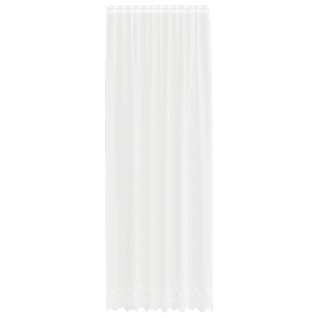 Κουρτίνα Δαντέλας με κουρτίνες Λευκό 280 x 150 εκ Πολυεστέρας