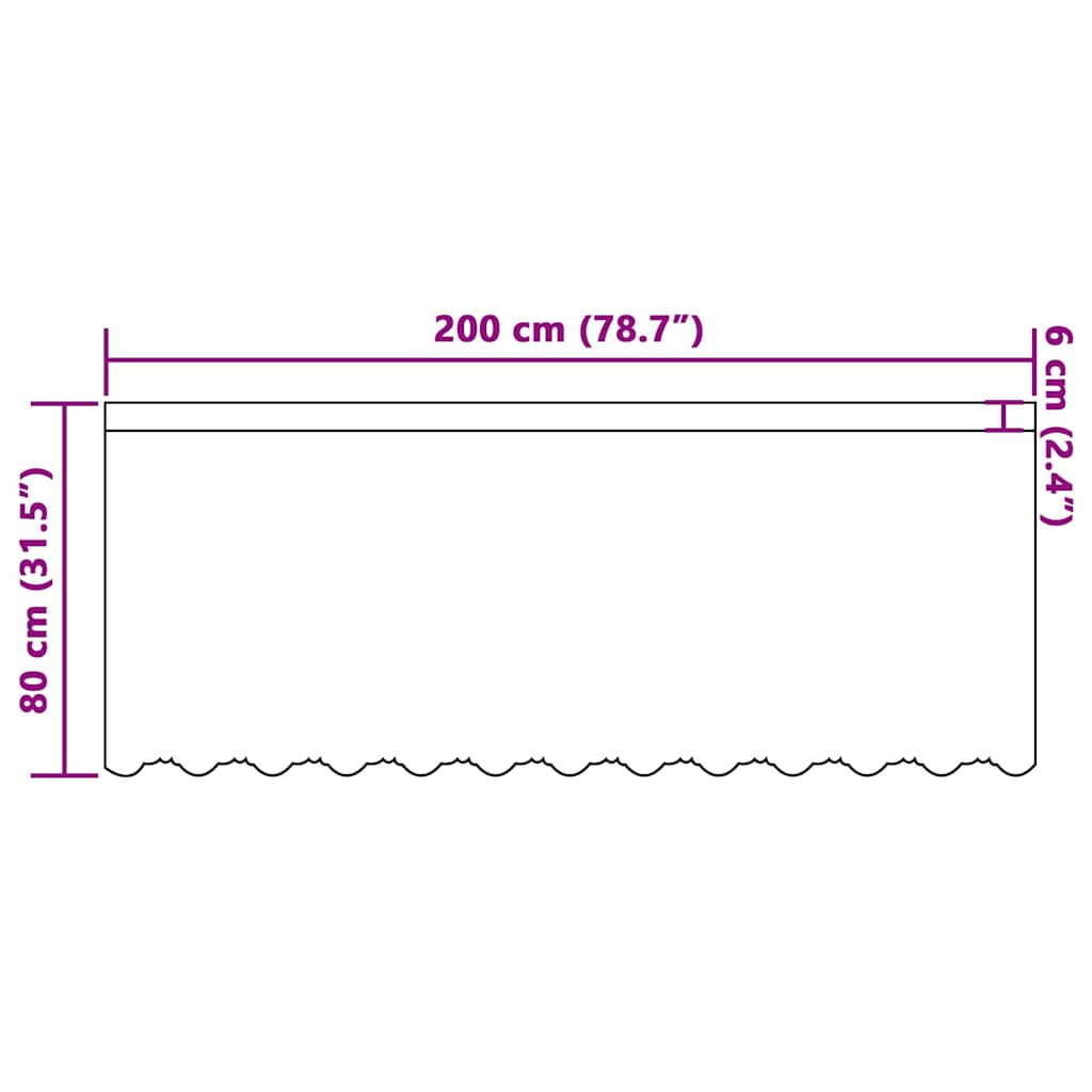 Κουρτίνα Δαντέλας με κουρτίνες Λευκό 80 x 200 cm Πολυεστέρας - Pakobazaar