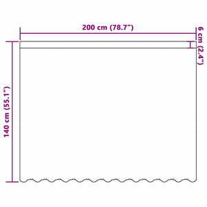 Κουρτίνα Δαντέλας Λευκό 140 x 200 cm Πολυεστέρας
