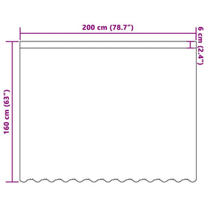 Κουρτίνα Δαντέλας Λευκό 160 x 200 cm Πολυεστέρας