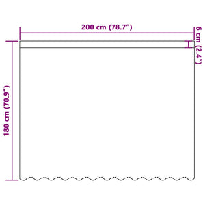 Κουρτίνα Δαντέλας Λευκό 180 x 200 cm Πολυεστέρας