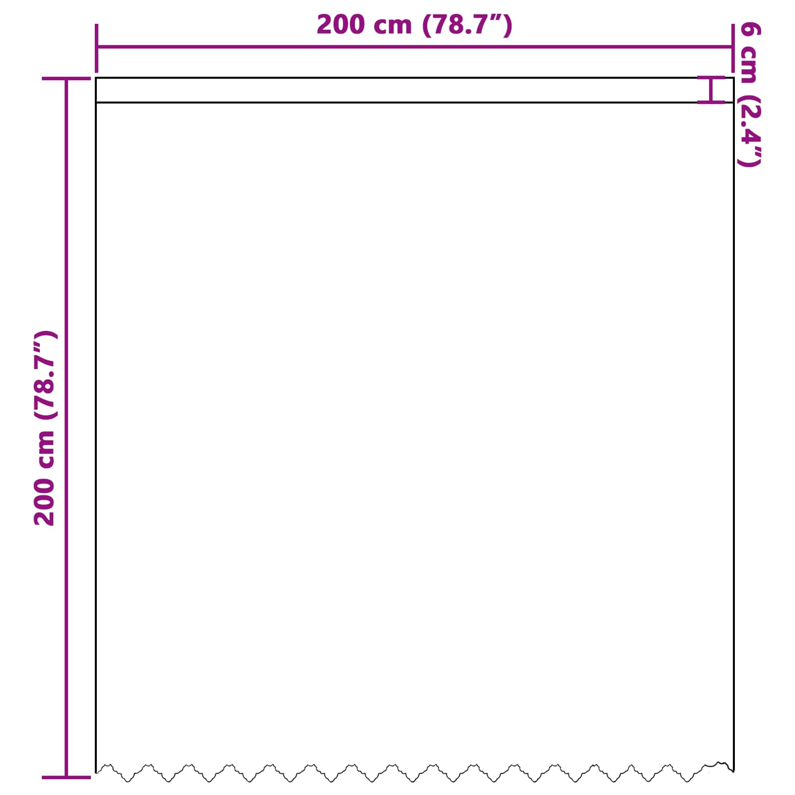 Κουρτίνα Δαντέλας Λευκό 200 x 200 cm Πολυεστέρας
