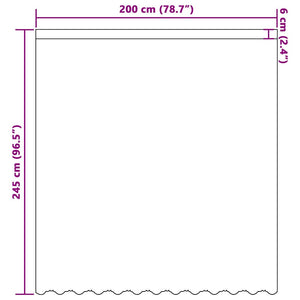 Κουρτίνα Δαντέλας Λευκό 245 x 200 cm Πολυεστέρας