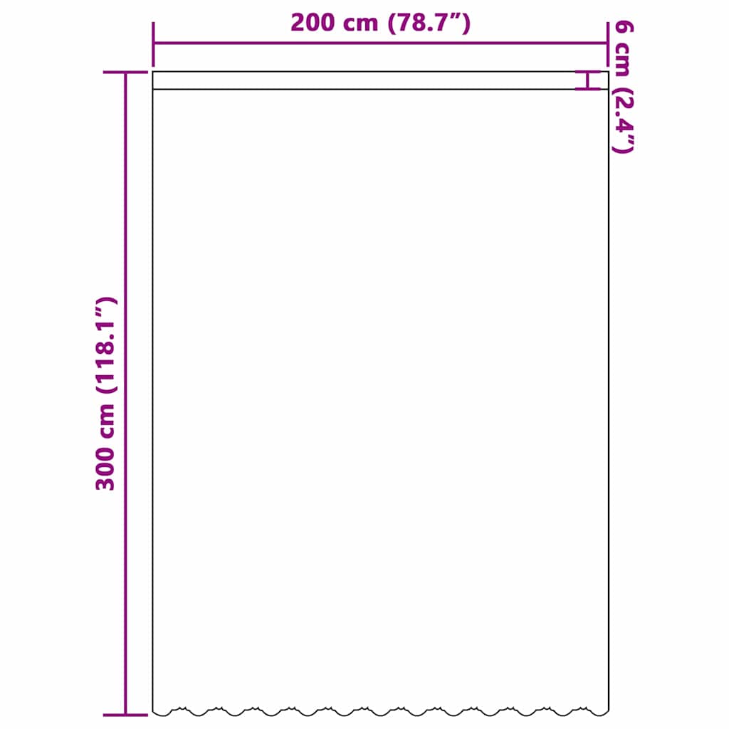 Κουρτίνα Δαντέλας με κουρτίνες Λευκό 300 x 200 cm Πολυεστέρας
