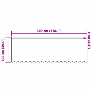 Κουρτίνα Δαντέλας Λευκό 100 x 300 cm Πολυεστέρας