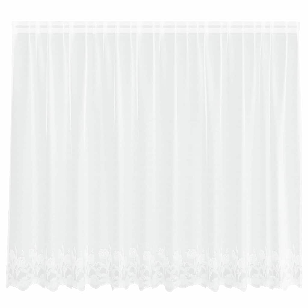 Κουρτίνα Δαντέλας με κουρτίνες Λευκό 160 x 300 cm Πολυεστέρας