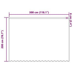 Κουρτίνα Δαντέλας Λευκό 200 x 300 cm Πολυεστέρας