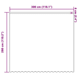 Κουρτίνα Δαντέλας Λευκό 280 x 300 εκ Πολυεστέρας