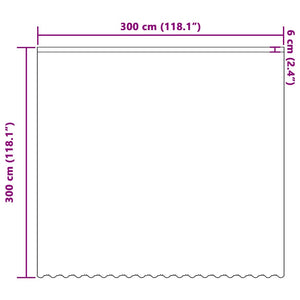 Κουρτίνα Δαντέλας Λευκό 300 x 300 cm Πολυεστέρας