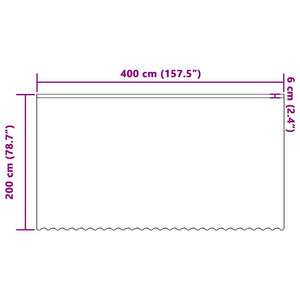 Κουρτίνα Δαντέλας Λευκό 200 x 400 cm Πολυεστέρας