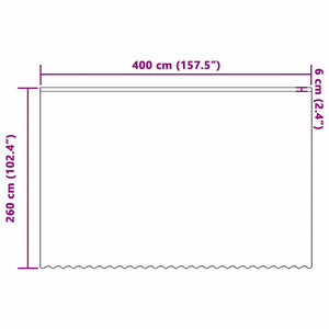 Κουρτίνα Δαντέλας με κουρτίνες Λευκό 260 x 400 εκ Πολυεστέρας - Pakobazaar