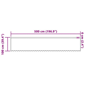 Κουρτίνα Δαντέλας Λευκό 100 x 500 cm Πολυεστέρας
