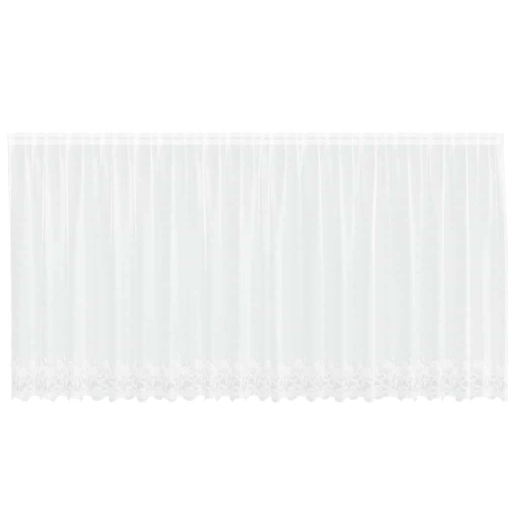Κουρτίνα Δαντέλας με κουρτίνες Λευκό 140 x 500 cm Πολυεστέρας