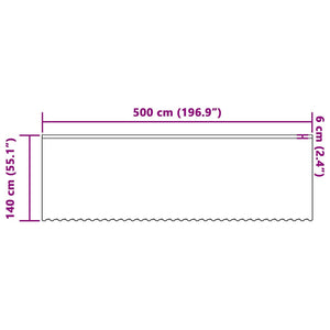 Κουρτίνα Δαντέλας Λευκό 140 x 500 cm Πολυεστέρας