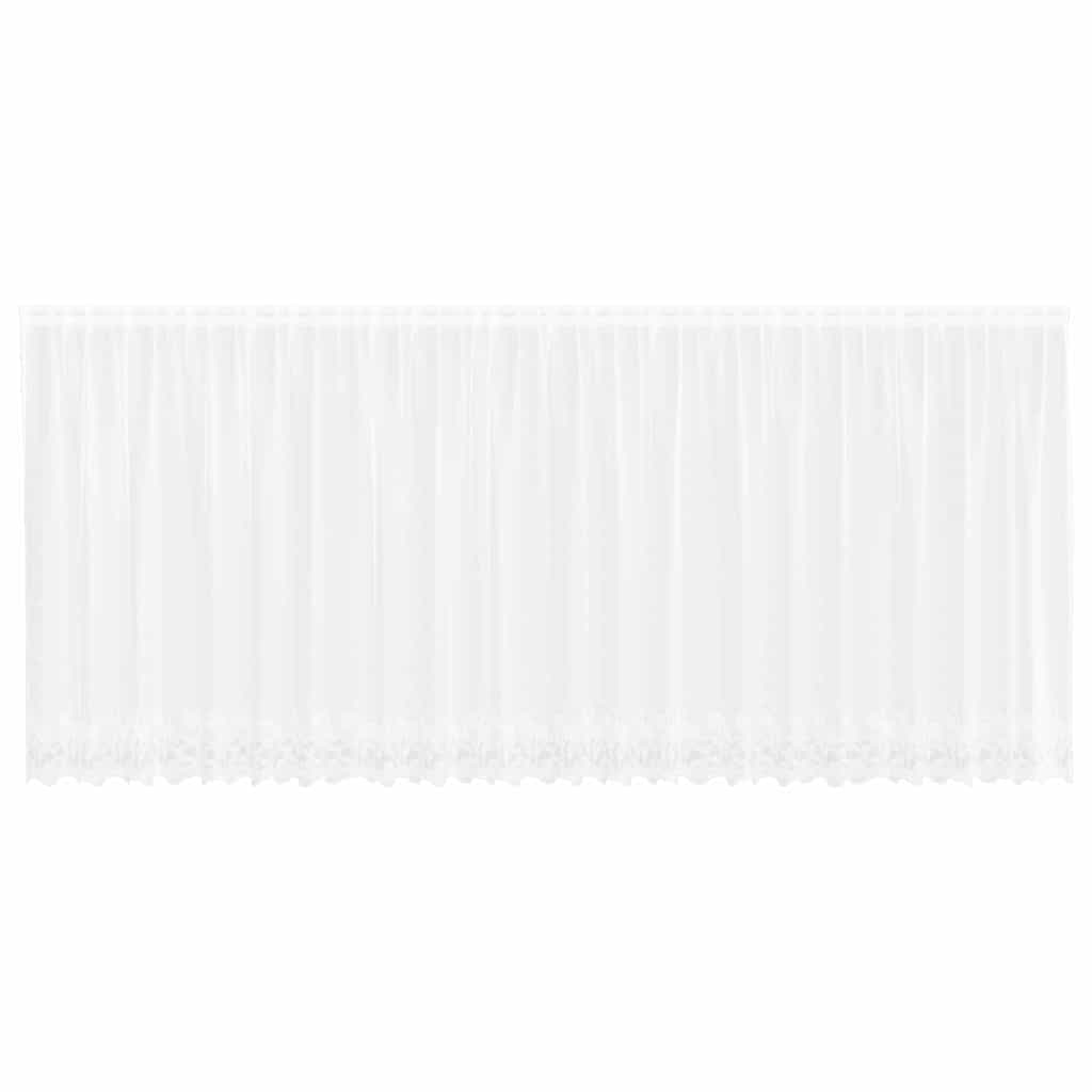 Κουρτίνα Δαντέλας με κουρτίνες Λευκό 160 x 600 cm Πολυεστέρας - Pakobazaar