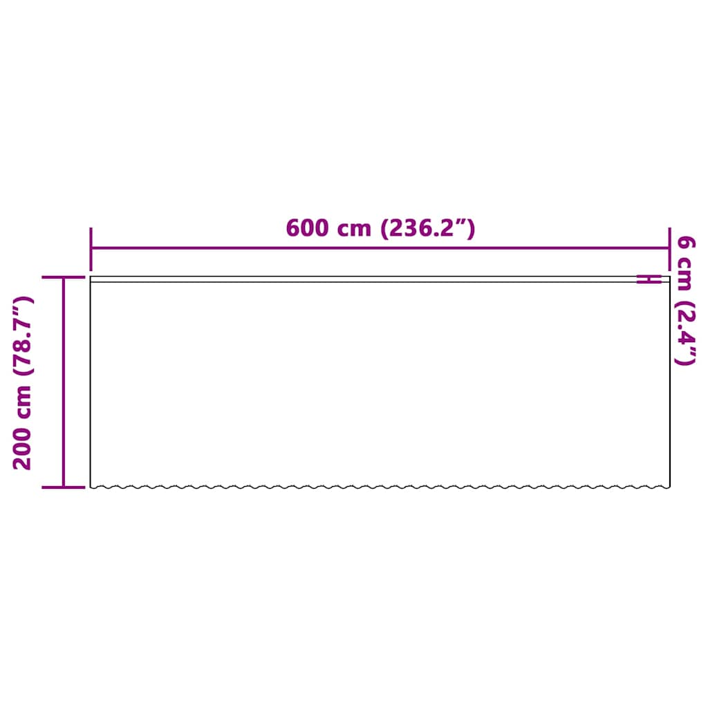 Κουρτίνα Δαντέλας με κουρτίνες Λευκό 200 x 600 cm Πολυεστέρας