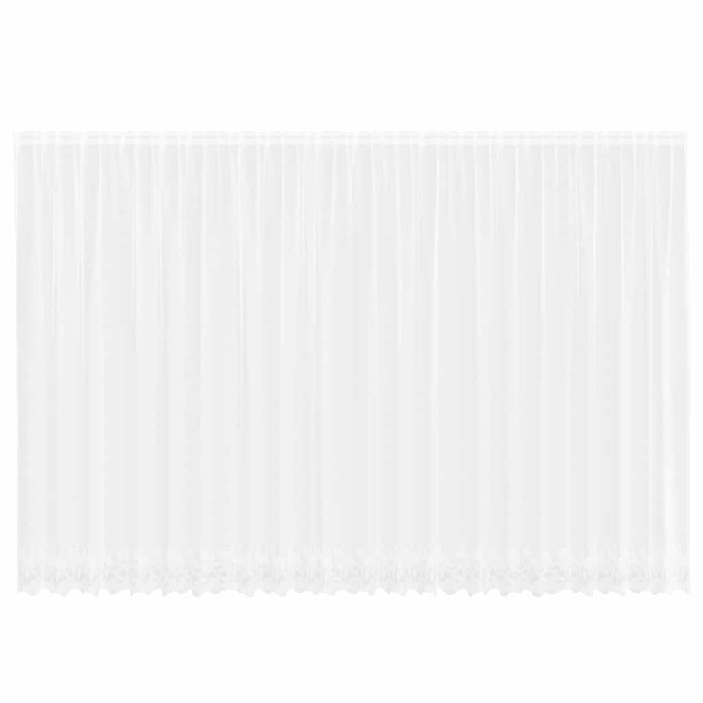 Κουρτίνα Δαντέλας με κουρτίνες Λευκό 220 x 600 cm Πολυεστέρας - Pakobazaar