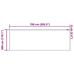 Κουρτίνα Δαντέλας Λευκό 300 x 750 cm Πολυεστέρας