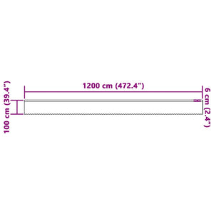 Κουρτίνα Δαντέλας Λευκό 100 x 1200 cm Πολυεστέρας