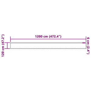 Κουρτίνα Δαντέλας Λευκό 120 x 1200 cm Πολυεστέρας