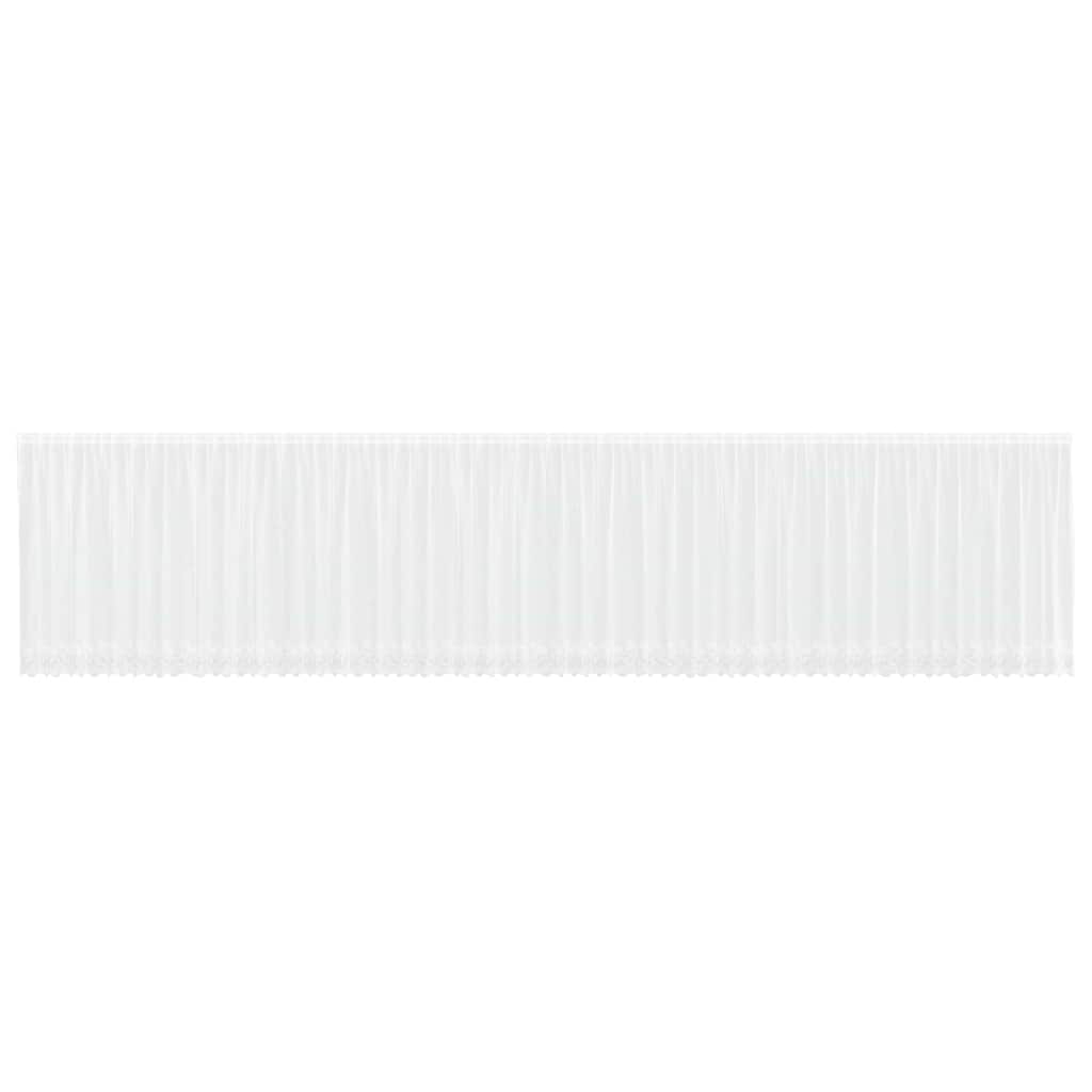 Κουρτίνα Δαντέλας με κουρτίνες Λευκό 140 x 1200 cm Πολυεστέρας
