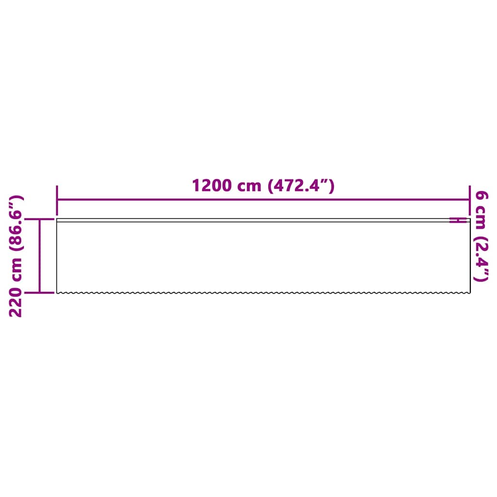 Κουρτίνα Δαντέλας με κουρτίνες Λευκό 220 x 1200 cm Πολυεστέρας