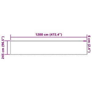 Κουρτίνα Δαντέλας Λευκό 245 x 1200 εκ Πολυεστέρας