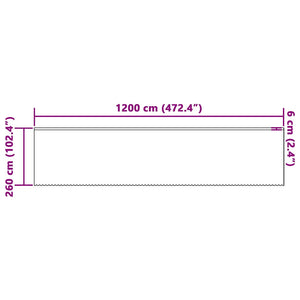 Κουρτίνα Δαντέλας Λευκό 260 x 1200 εκ Πολυεστέρας