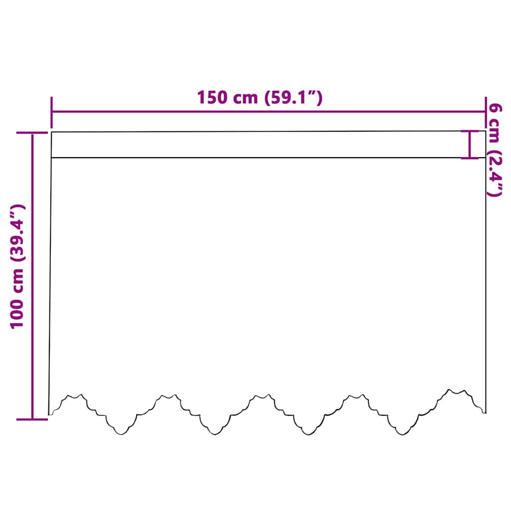 Κουρτίνα Δαντέλας με κουρτίνες Λευκό 100 x 150 cm Πολυεστέρας - Pakobazaar