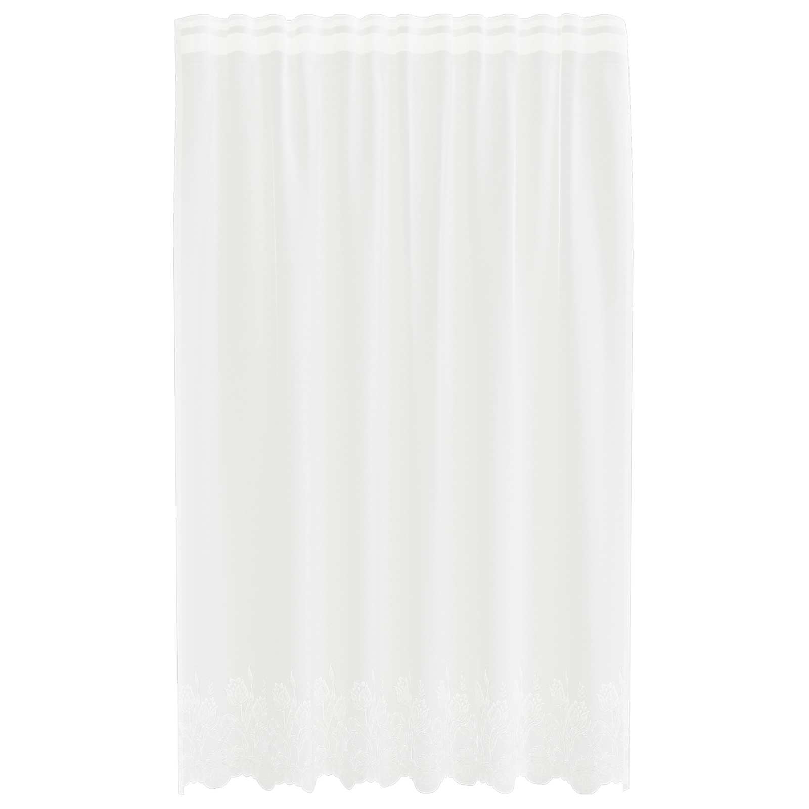 Κουρτίνα Δαντέλας με κουρτίνες Λευκό 140 x 150 cm Πολυεστέρας - Pakobazaar