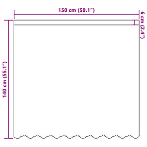 Κουρτίνα Δαντέλας με κουρτίνες Λευκό 140 x 150 cm Πολυεστέρας - Pakobazaar