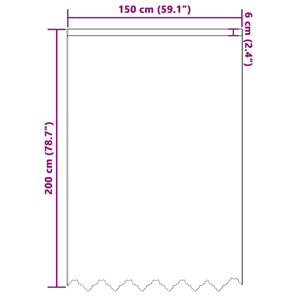 Κουρτίνα Δαντέλας με κουρτίνες Λευκό 200 x 150 cm Πολυεστέρας