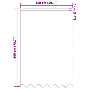 Κουρτίνα Δαντέλας Λευκό 200 x 150 cm Πολυεστέρας