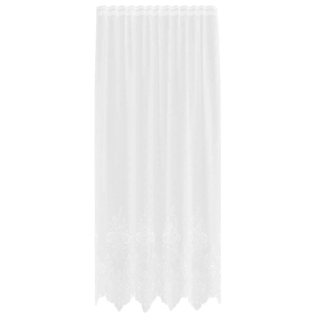 Κουρτίνα Δαντέλας με κουρτίνες Λευκό 240 x 150 cm Πολυεστέρας