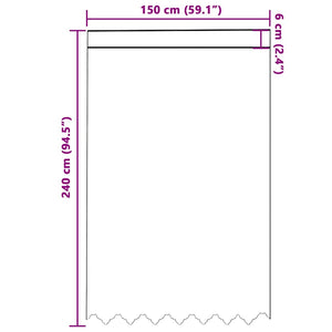 Κουρτίνα Δαντέλας Λευκό 240 x 150 cm Πολυεστέρας