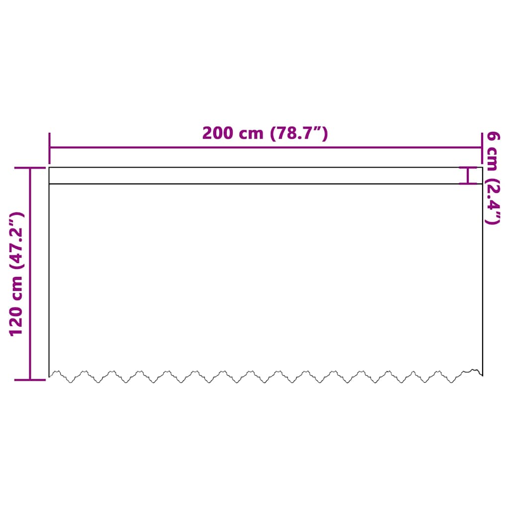 Κουρτίνα Δαντέλας Λευκό 200 x 120 εκατοστά Πολυεστέρας