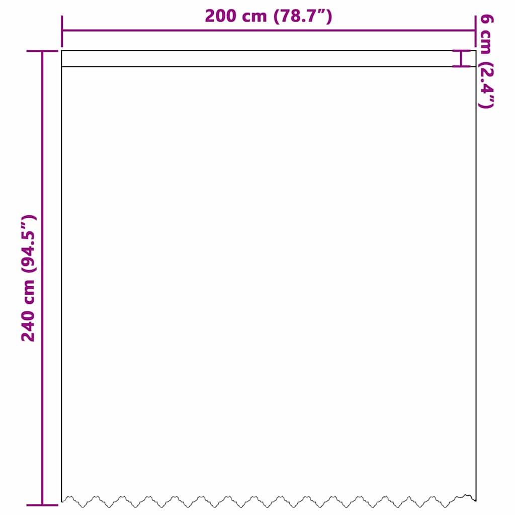 Κουρτίνα Δαντέλας με κουρτίνες Λευκό 240 x 200 cm Πολυεστέρας