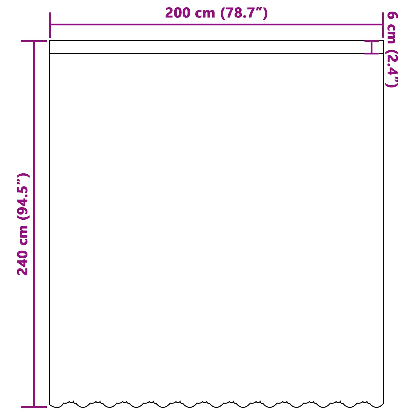 Κουρτίνα Δαντέλας με κουρτίνες Λευκό 240 x 200 cm Πολυεστέρας - Pakobazaar