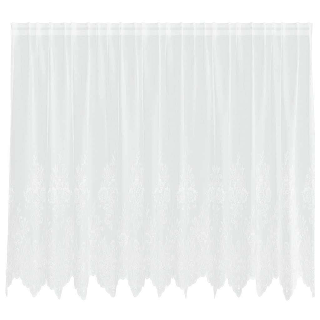 Κουρτίνα Δαντέλας με κουρτίνες Λευκό 300 x 140 cm Πολυεστέρας - Pakobazaar