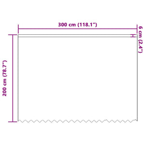 Κουρτίνα Δαντέλας Λευκό 200 x 300 cm Πολυεστέρας