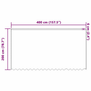 Κουρτίνα Δαντέλας Λευκό 200 x 400 cm Πολυεστέρας