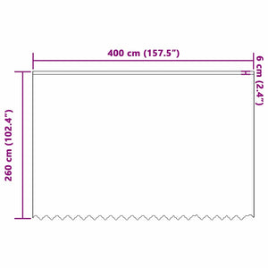 Κουρτίνα Δαντέλας Λευκό 260 x 400 εκ Πολυεστέρας
