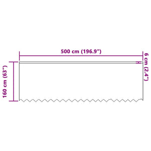 Κουρτίνα Δαντέλας Λευκό 160 x 500 cm Πολυεστέρας