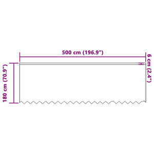 Κουρτίνα Δαντέλας Λευκό 180 x 500 cm Πολυεστέρας