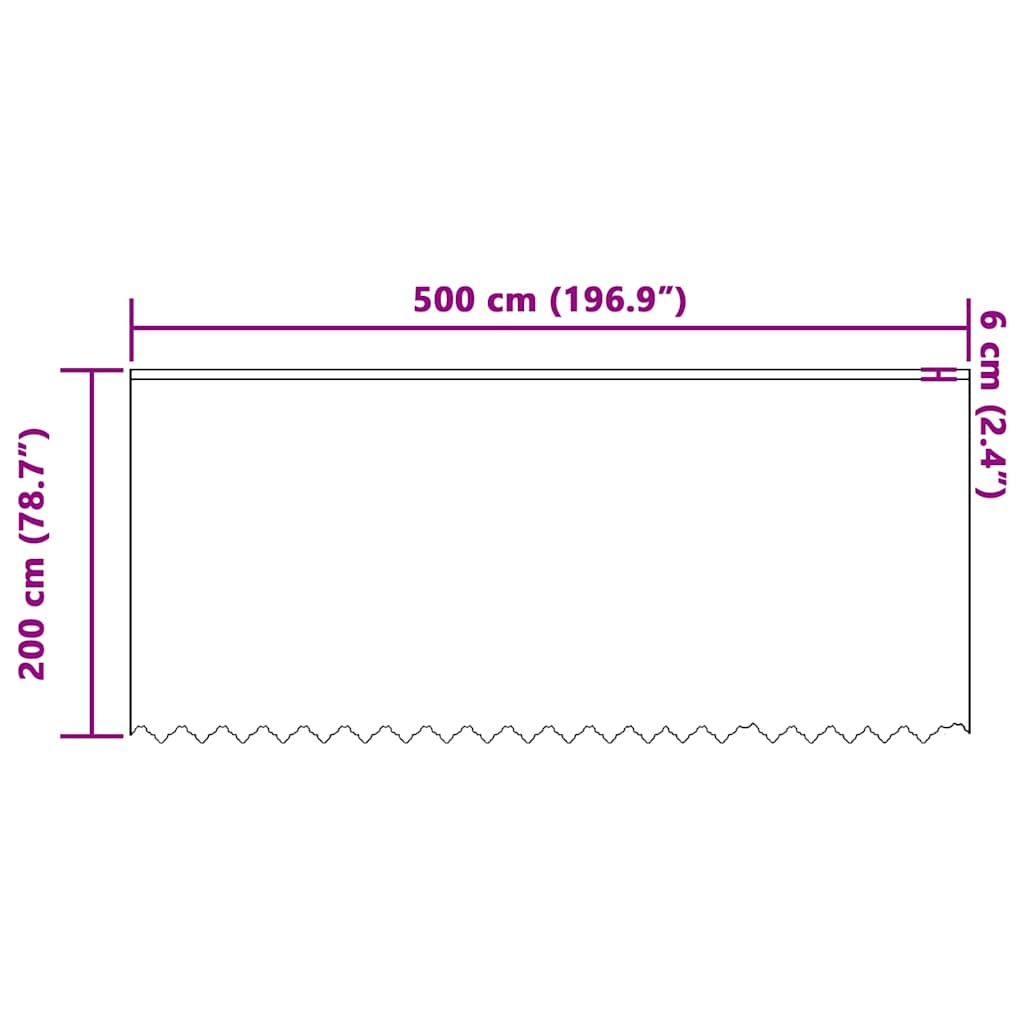 Κουρτίνα Δαντέλας με κουρτίνες Λευκό 200 x 500 cm Πολυεστέρας
