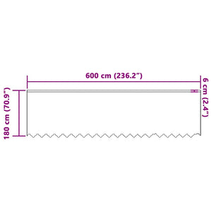 Κουρτίνα Δαντέλας με κουρτίνες Λευκό 180 x 600 cm Πολυεστέρας - Pakobazaar