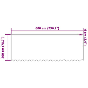 Κουρτίνα Δαντέλας Λευκό 200 x 600 cm Πολυεστέρας