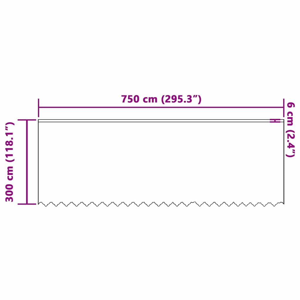 Κουρτίνα Δαντέλας με κουρτίνες Λευκό 300 x 750 cm Πολυεστέρας