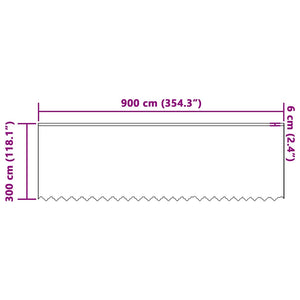 Κουρτίνα Δαντέλας Λευκό 300 x 900 cm Πολυεστέρας