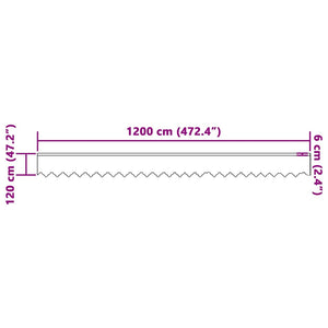 Κουρτίνα Δαντέλας Λευκό 120 x 1200 cm Πολυεστέρας